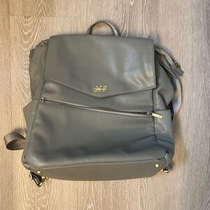 Freshly Picked Classic Diaper Bag, Gray, Worn Condition, See Photos